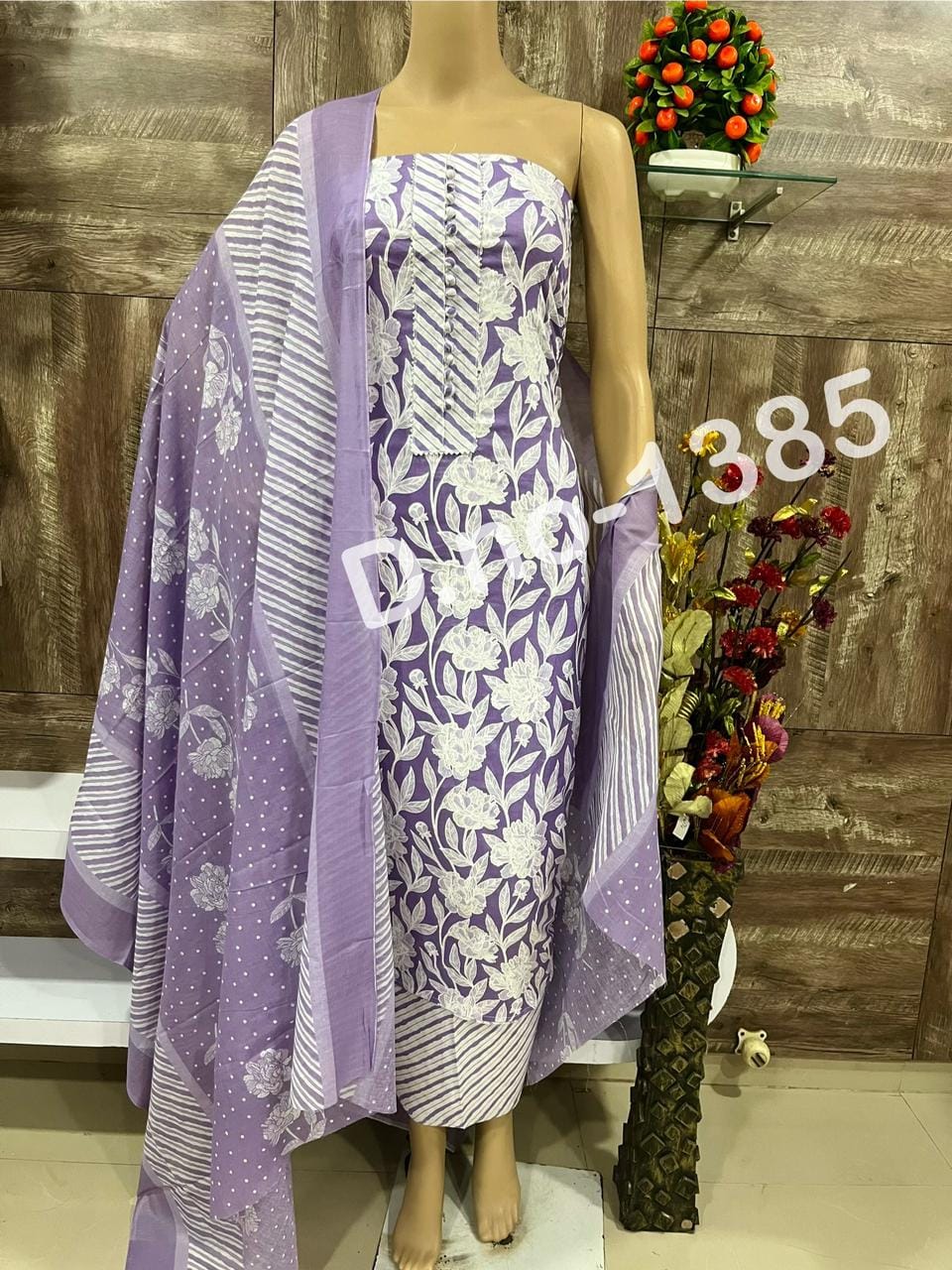 Fancy Cotton Unstitched Dress Material For Women