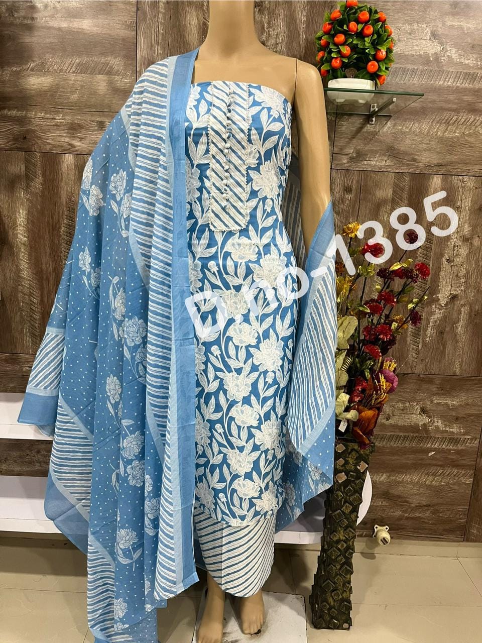 Fancy Cotton Unstitched Dress Material For Women