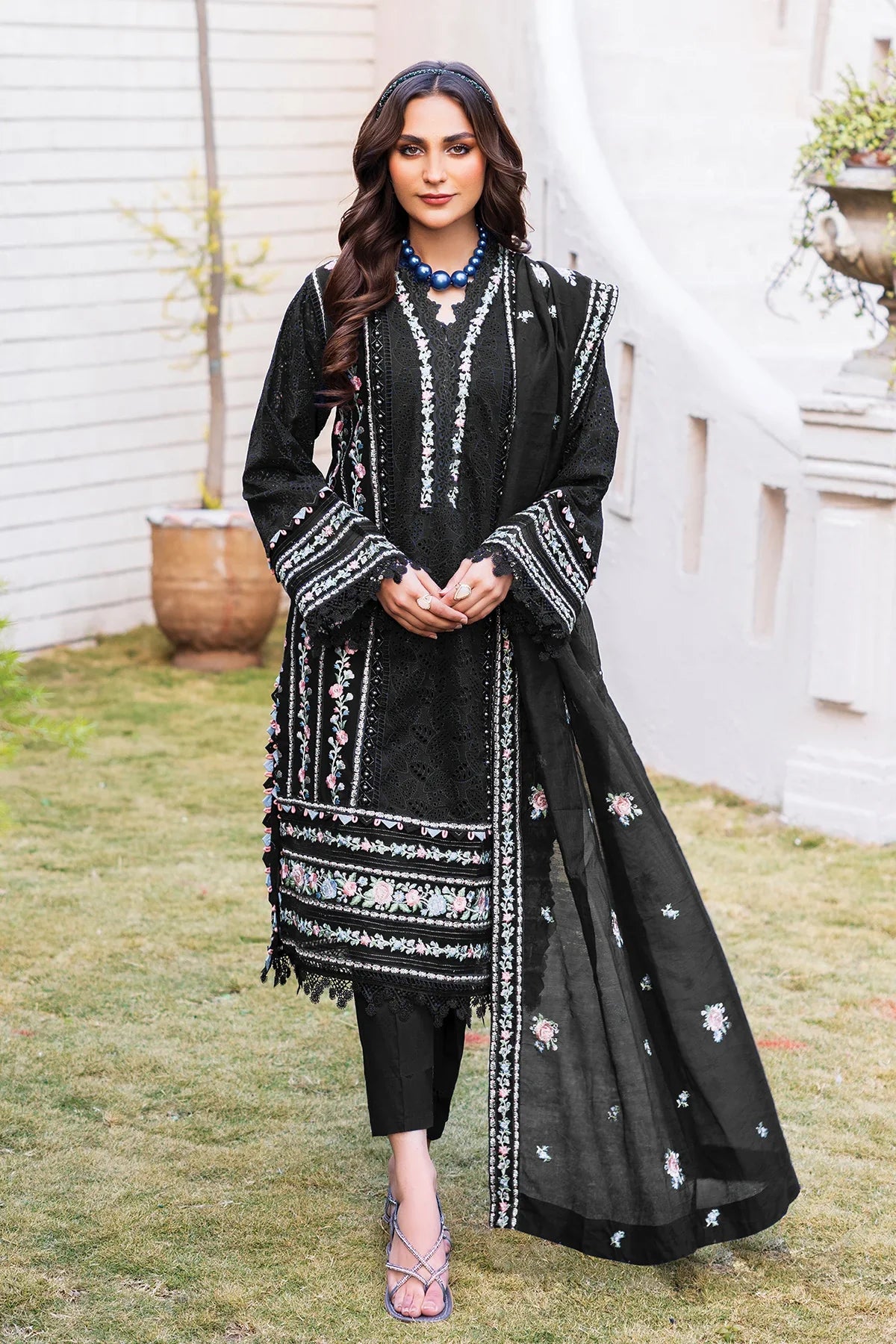 Dress material with heavy dupatta on sale