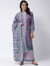 Printed Rayon Mandarin Women's Kurta Palazzo Set