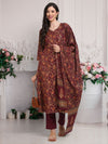 Women's Coloured Pure Cambric Cotton Floral Printed Kurta Set With Dupatta