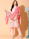 Lovely Pink Salwar Suit With Heavy Work Dupatta