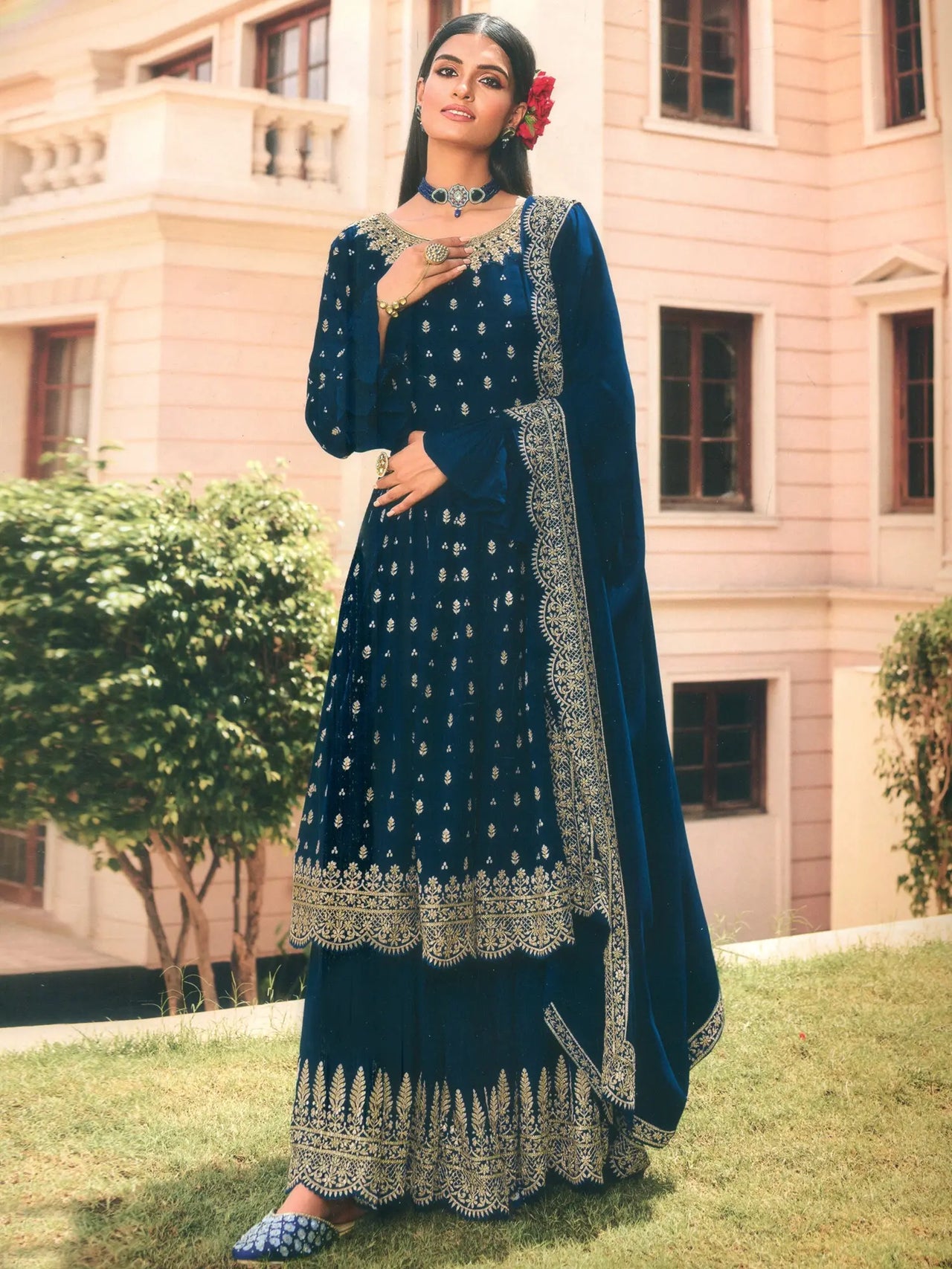 Presenting latest collections of Embroidered Dress Material with Dupatta