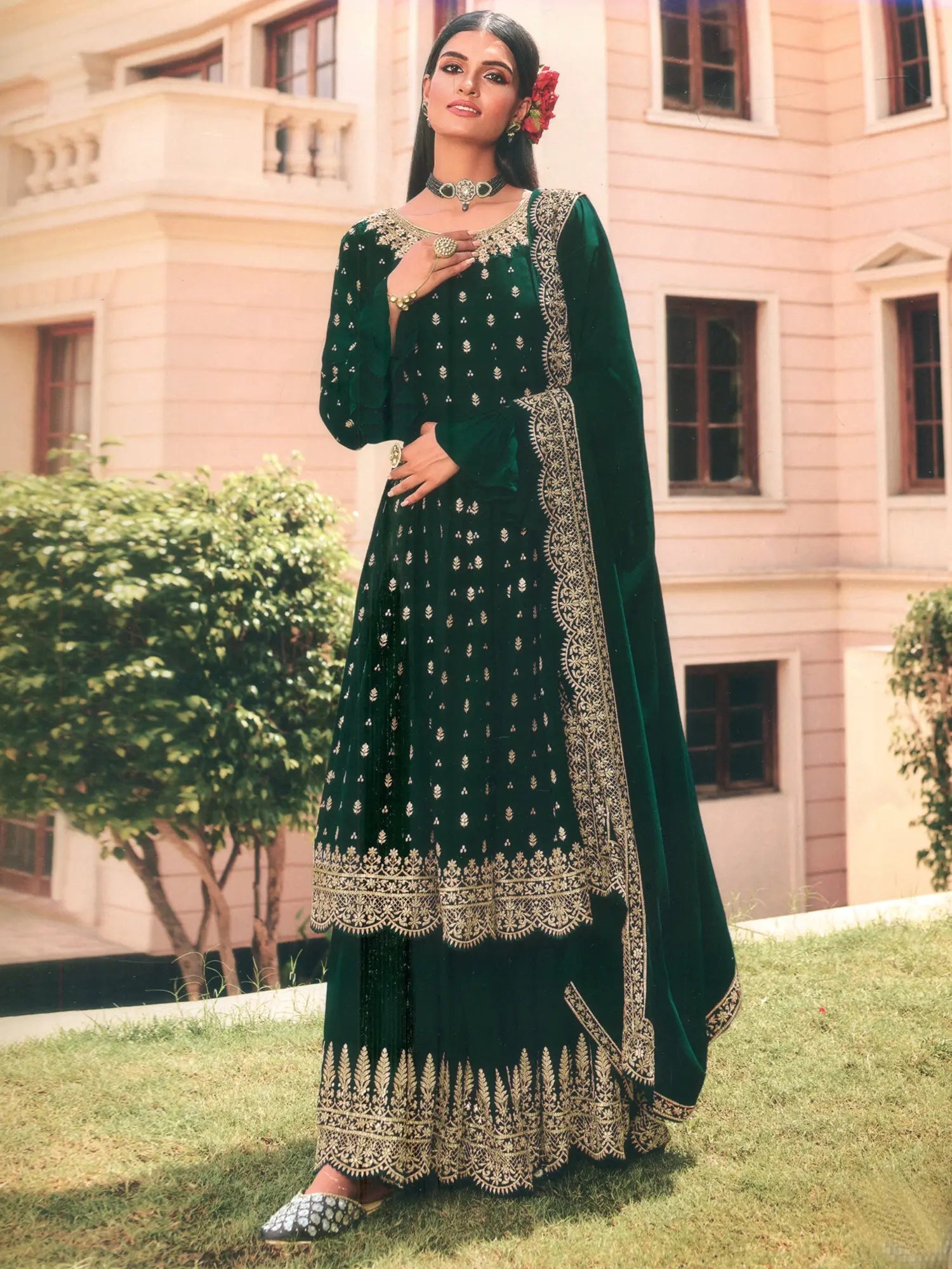 Presenting latest collections of Embroidered Dress Material with Dupatta