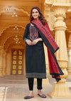 Attractive Cotton Embroidered Dress Material with Dupatta