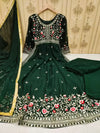 Elegant Georgette Dress Material with Dupatta For Women Naira Cut (Semi Stitched)