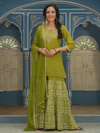 Georgette Women’s Kurta and Sharara Set